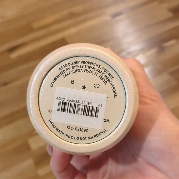 Starbucks Walt Disney World Cream and Gold Water Bottle with Whimsical Design - Picture 12 of 12